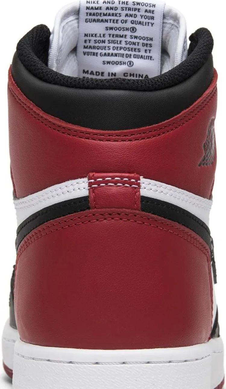 Air Jordan 1 Retro BG Black Toe 2016, white
