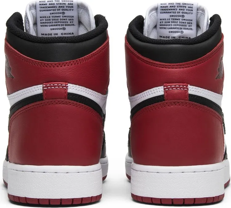 Air Jordan 1 Retro BG Black Toe 2016, white