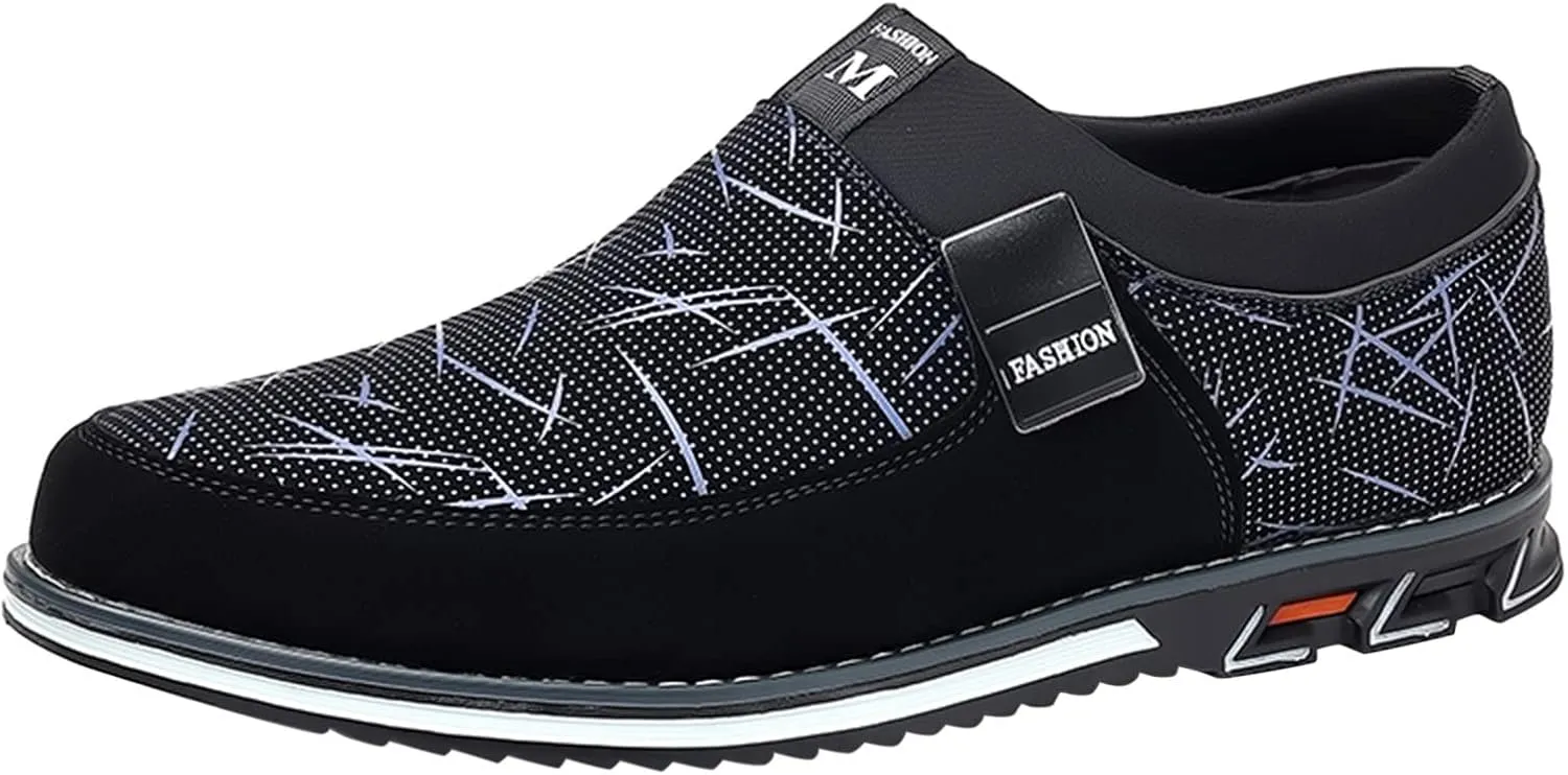 Breathable Walking Shoes for Men Lace Up Lightweight Breathable Fashion Sneaker Men's Comfortable Canvas Shoes