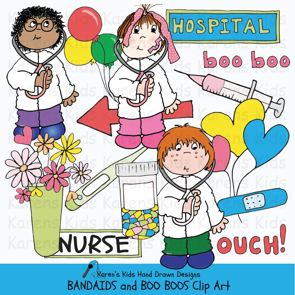 Clip Art Bandaids and Boo Boos