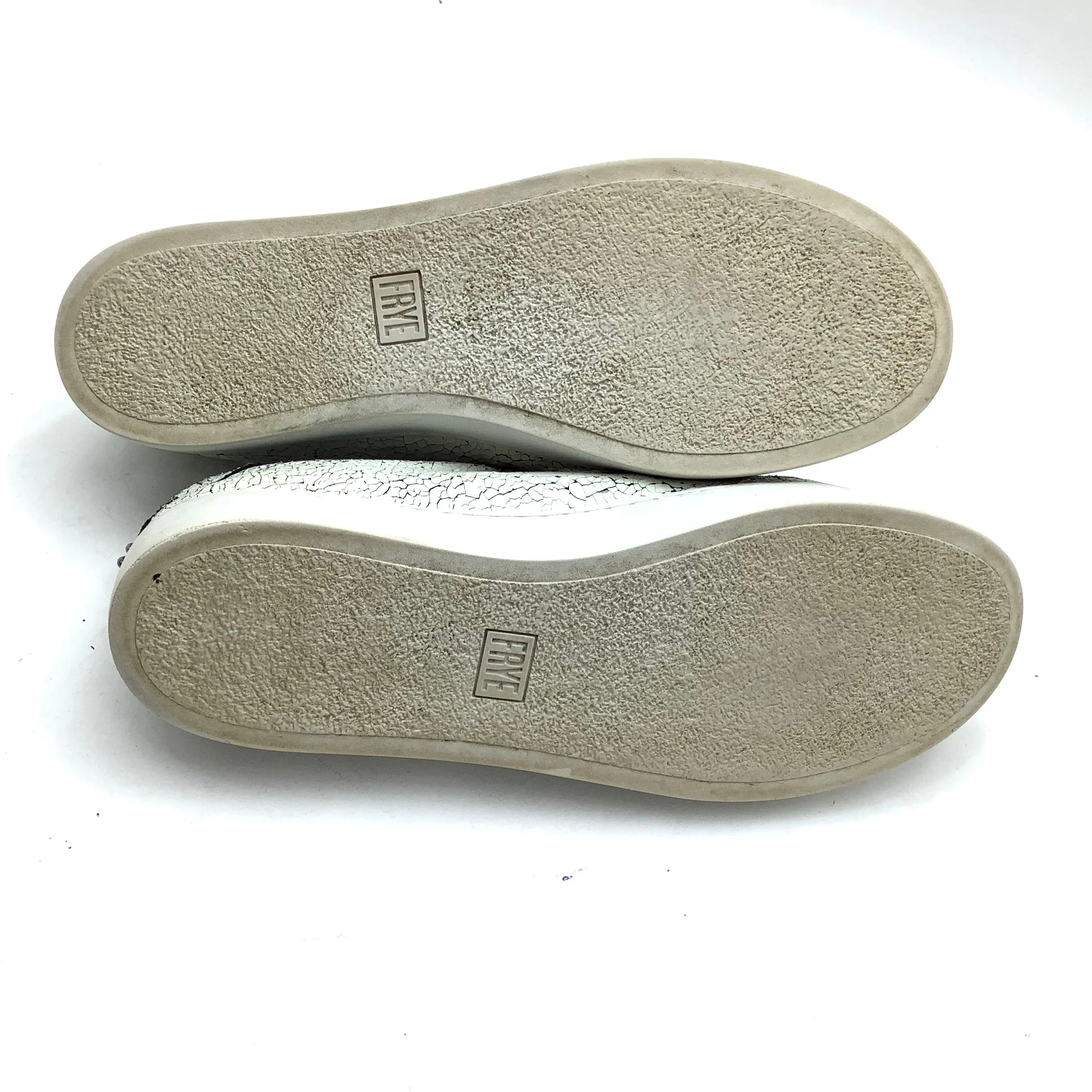 Frye Slip On Lena Rebel White Crackle Sneakers Size 11