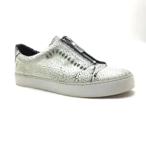 Frye Slip On Lena Rebel White Crackle Sneakers Size 11