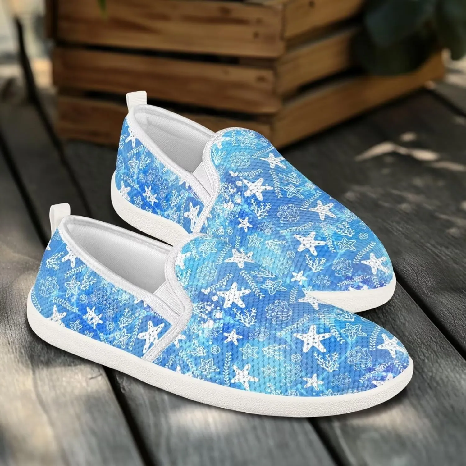 Jeiento Womens Tropical Style Slip-On Loafers Dressy Shoes Non Slip Walking Flat Shoes