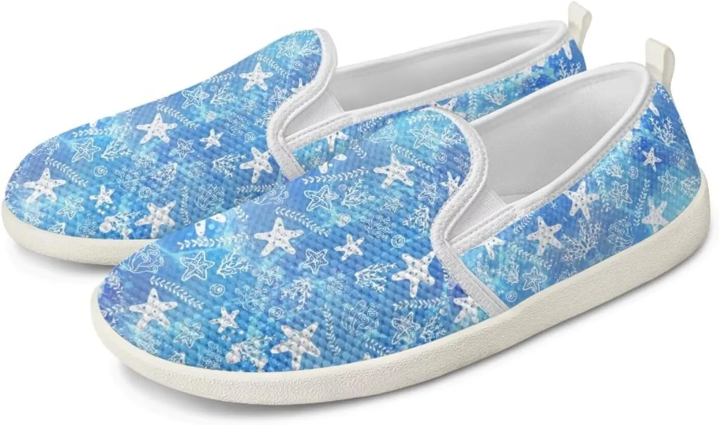 Jeiento Womens Tropical Style Slip-On Loafers Dressy Shoes Non Slip Walking Flat Shoes