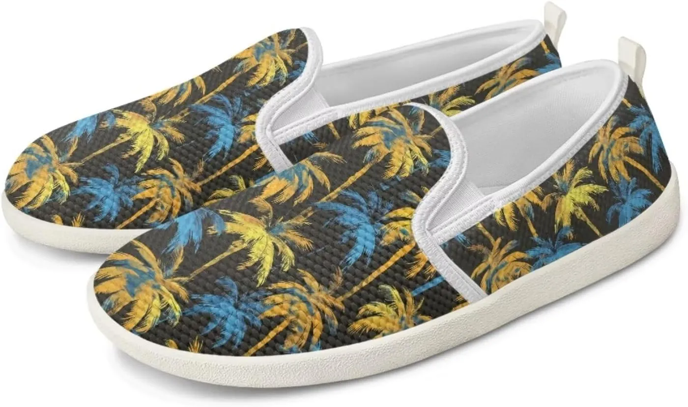 Jeiento Womens Tropical Style Slip-On Loafers Dressy Shoes Non Slip Walking Flat Shoes