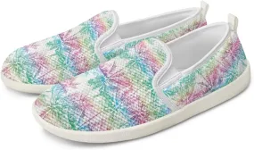 Jeiento Womens Tropical Style Slip-On Loafers Dressy Shoes Non Slip Walking Flat Shoes