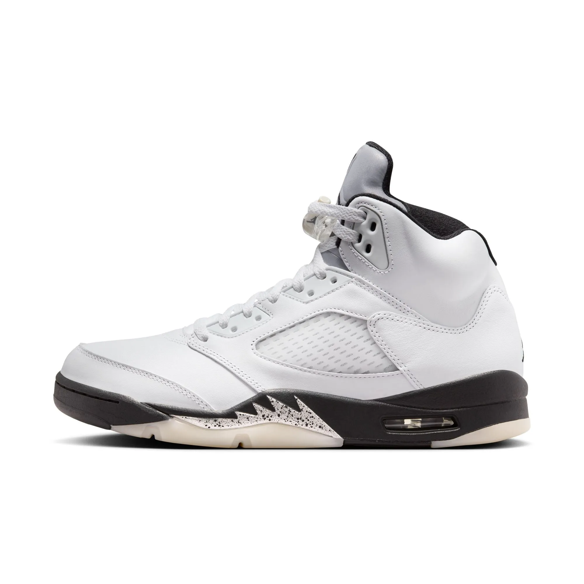 Men's Air Jordan 5 Retro - WHITE/BLACK-SAIL-METALLIC SILVER