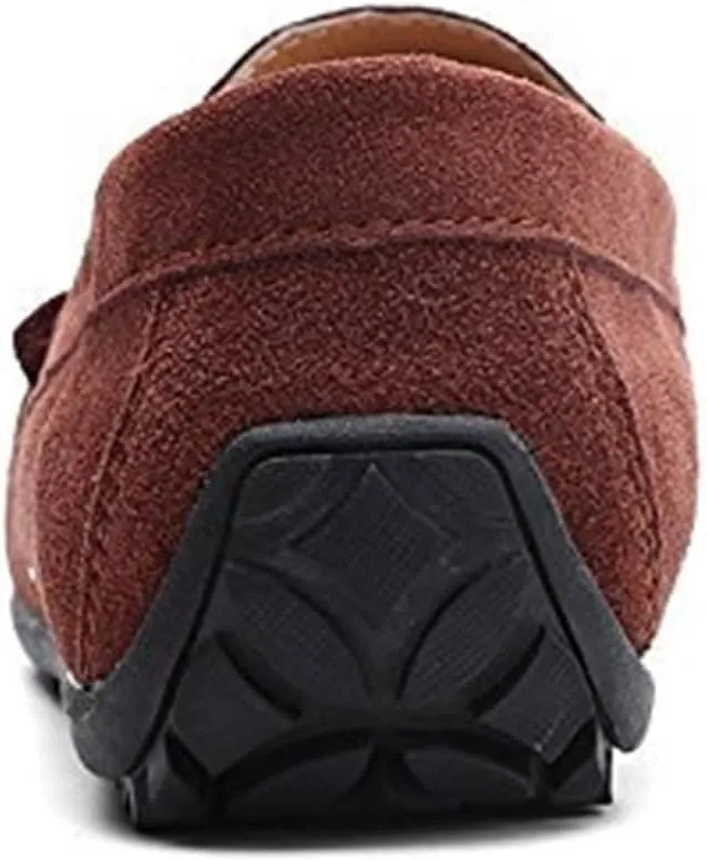 Men's Fashion Penny Loafers Suede Leather Slip On Casual Flat Dress Driving Shoes Fashion Lightweight Walking Shoes for Men