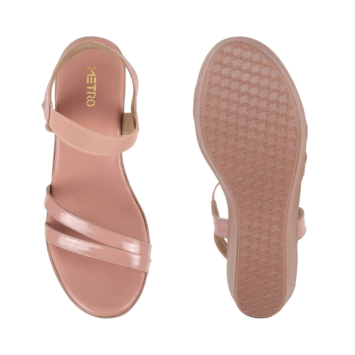 Metro Women Pink Wedge Heel Sandal