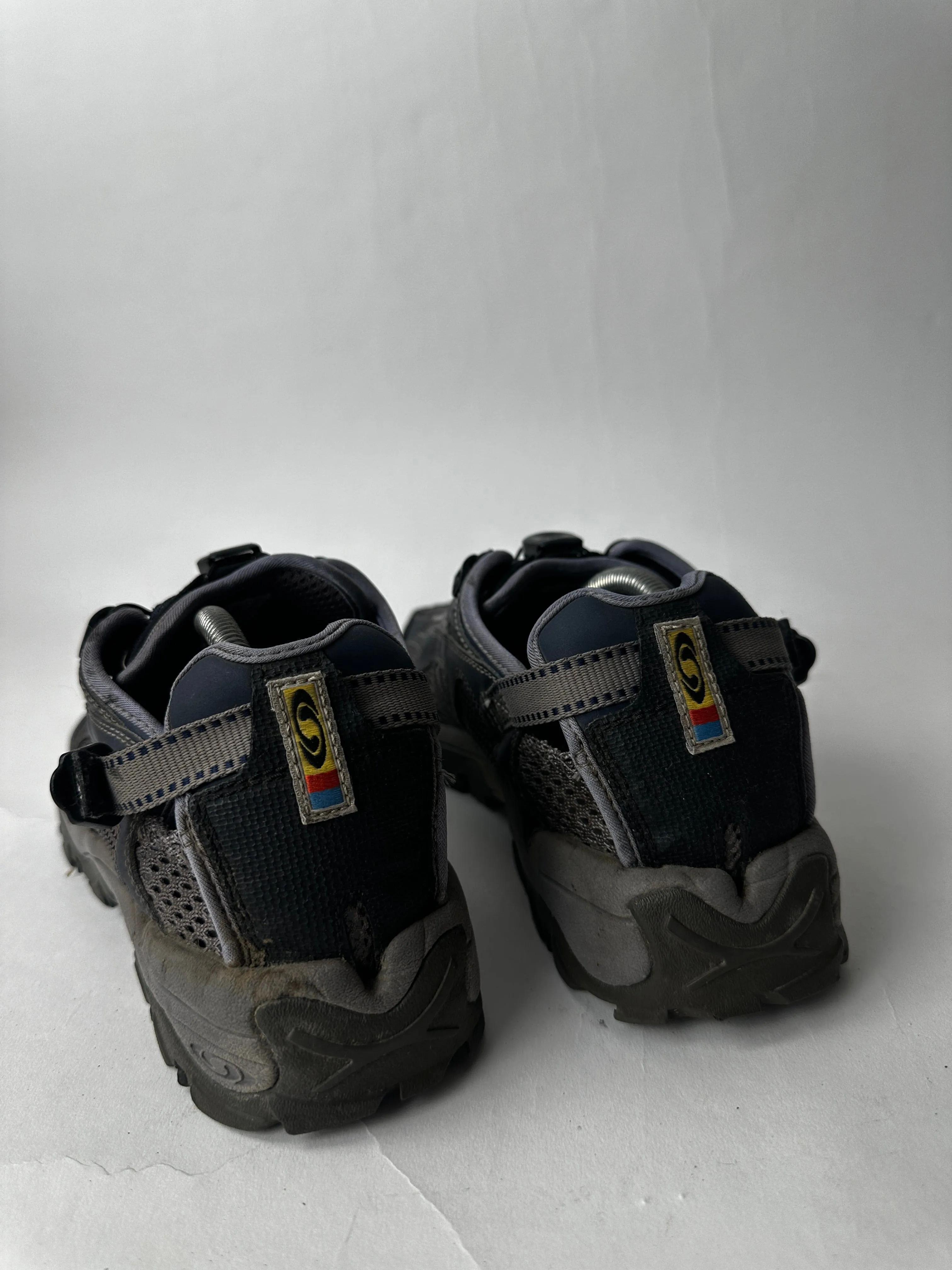 Salomon Techamphibian Mens 10.5 Grey Blue Mesh Hiking