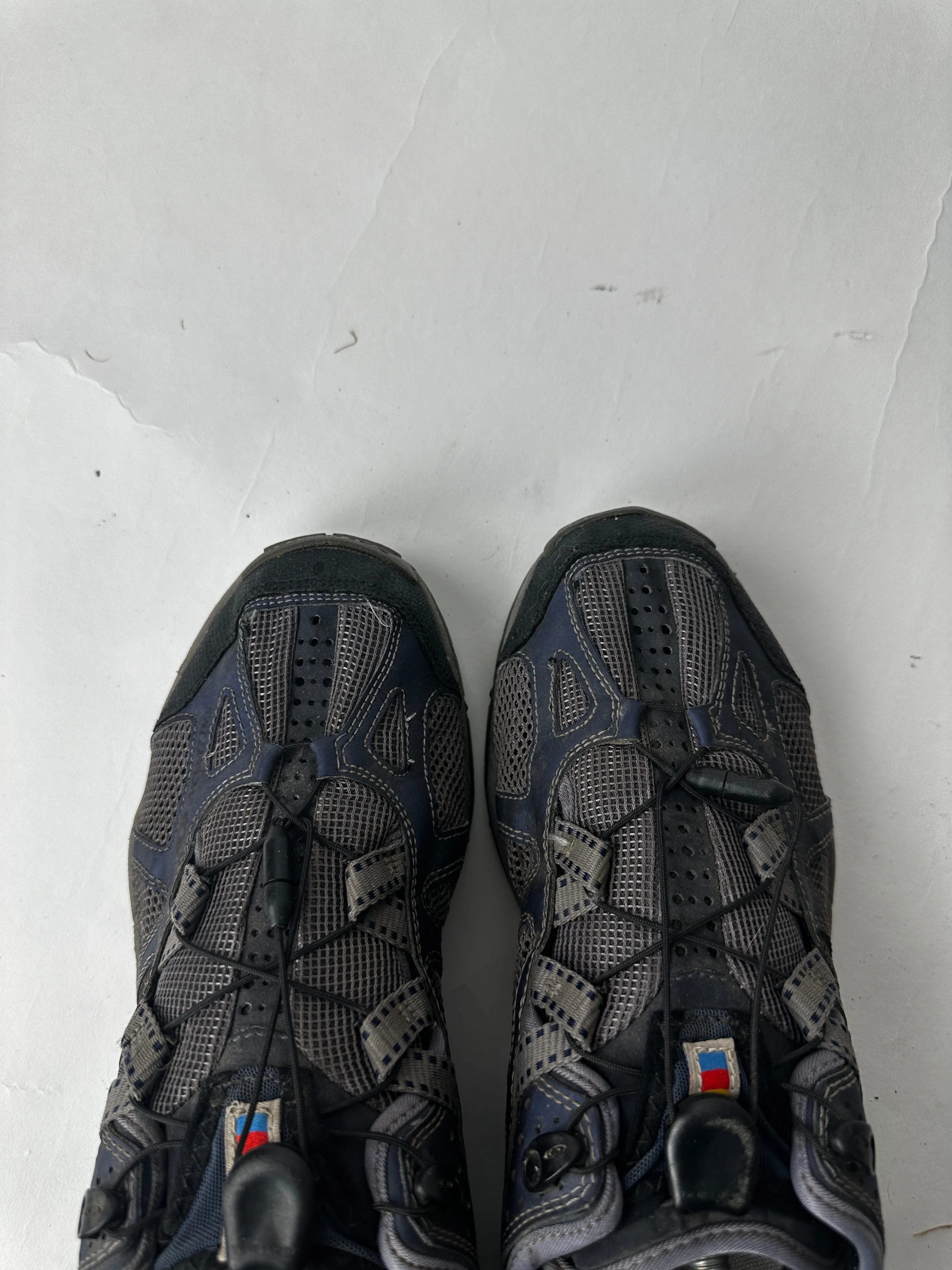 Salomon Techamphibian Mens 10.5 Grey Blue Mesh Hiking