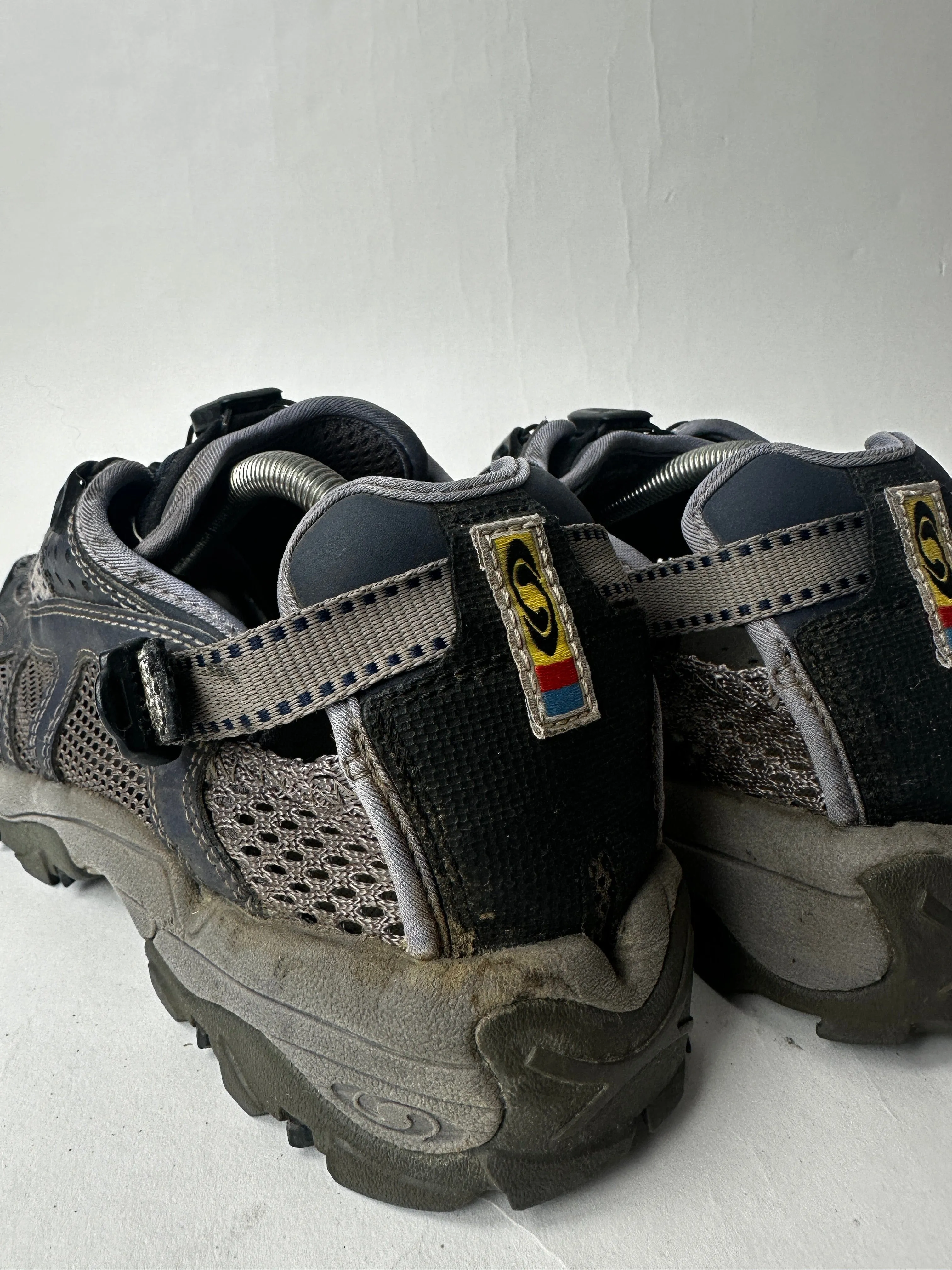 Salomon Techamphibian Mens 10.5 Grey Blue Mesh Hiking