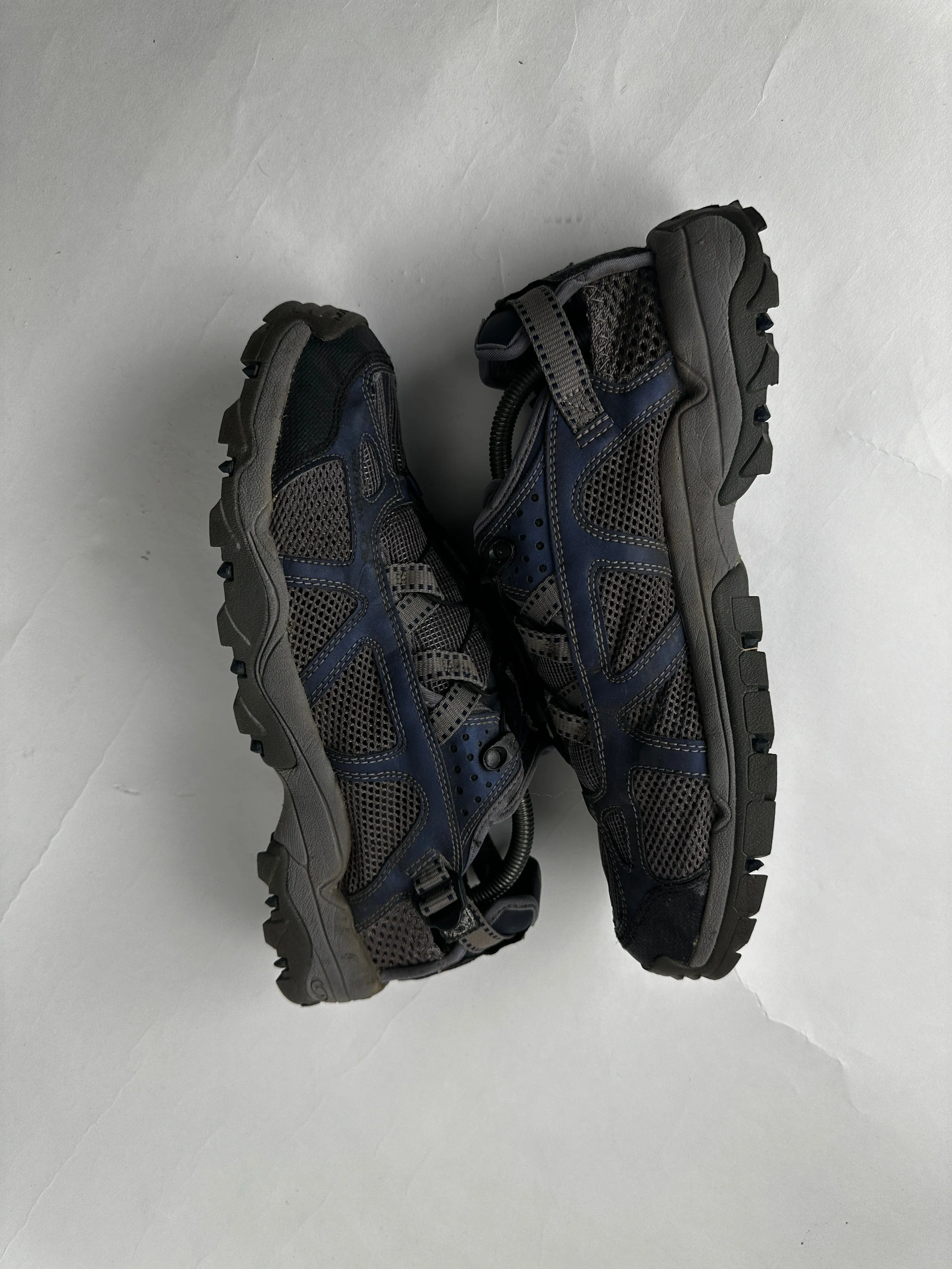 Salomon Techamphibian Mens 10.5 Grey Blue Mesh Hiking