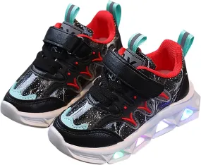 Toddler Boys Girls Light Up Shoes, Lightweight Breathable Anti-Slip, Led Flashing Sport Sneakers Best Gift