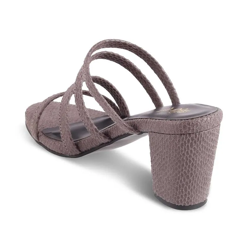 tresmode 239-IMULATE Grey Women Dress Block Heel Sandals EU/40 UK/7