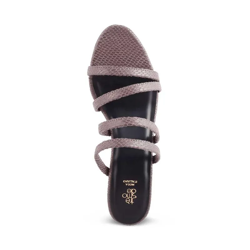 tresmode 239-IMULATE Grey Women Dress Block Heel Sandals EU/40 UK/7