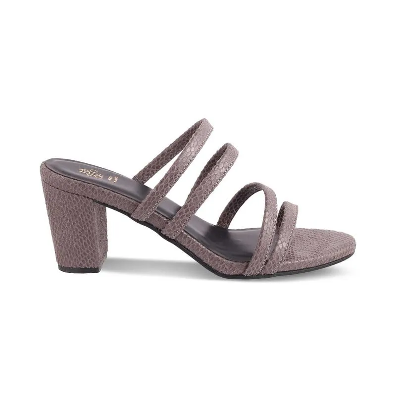 tresmode 239-IMULATE Grey Women Dress Block Heel Sandals EU/40 UK/7