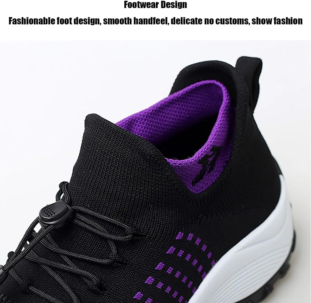 Women's Black Ortho Stretch Cushion Shoes - Orthopedic Nurse Shoes, Size 8.5, Medium Width