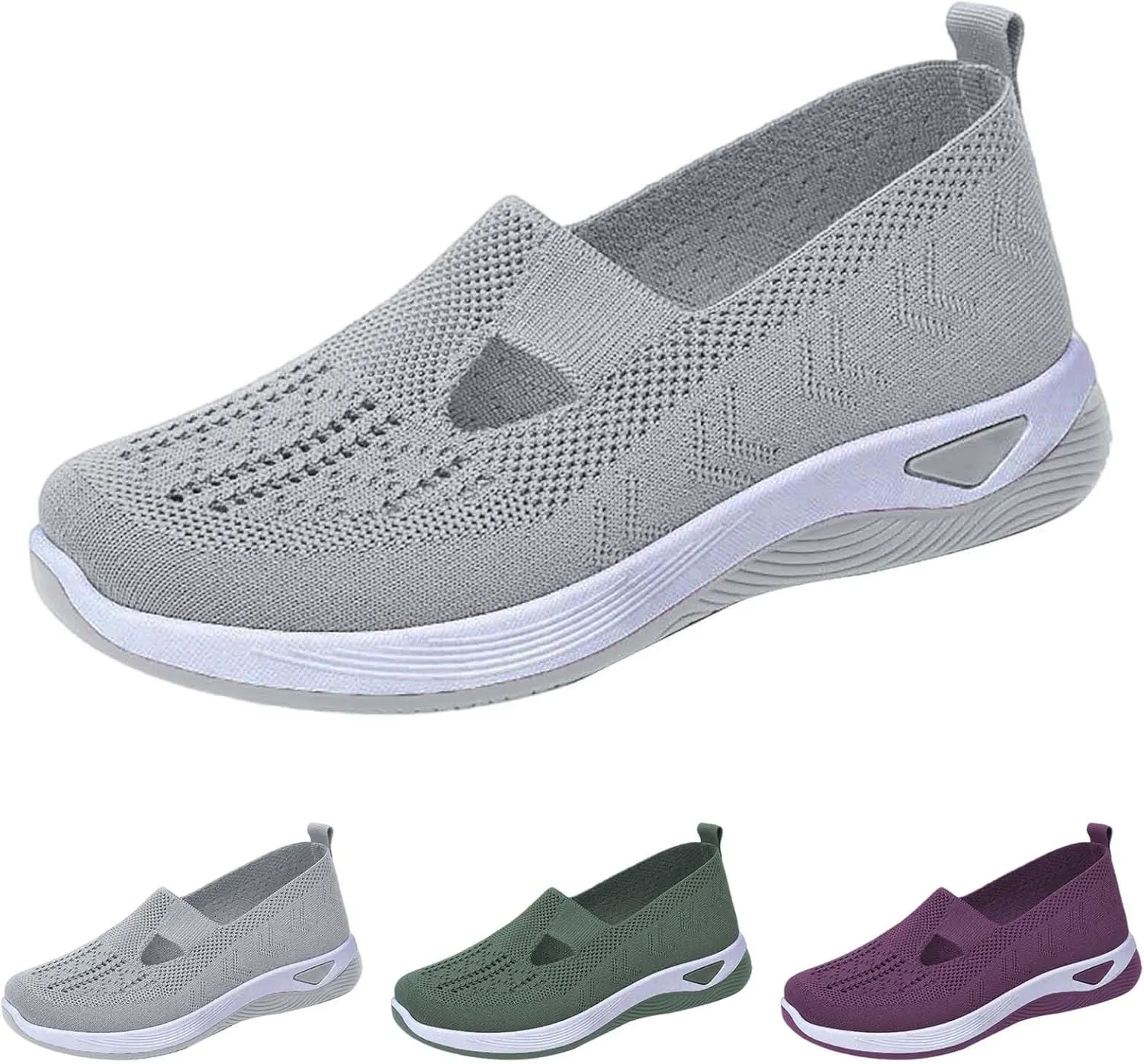Women's Woven Orthopedic Breathable Soft Walking Running Shoes for Men Wide Feet Men's Shoes Casual Slip On Sneakers Black Tennis Shoe Loafers Shoe