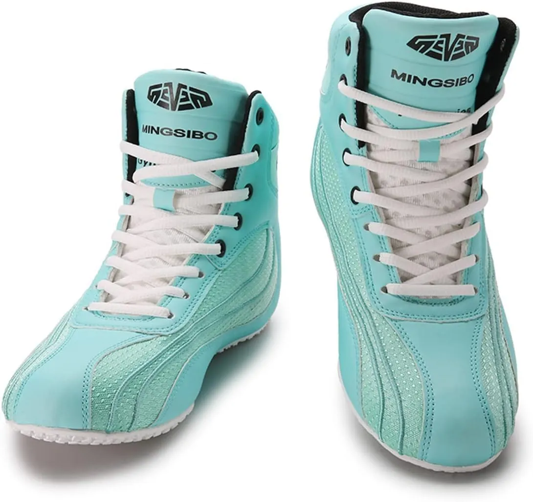 Youth Sports Boxing Shoes Breathable Men??s Wrestling Shoes Fitness Sanda Shoes Ankle Guard Squat Shoes Non-Slip Fighting Shoes High-top Training Competition Shoes for Men Bodybuilding Boots