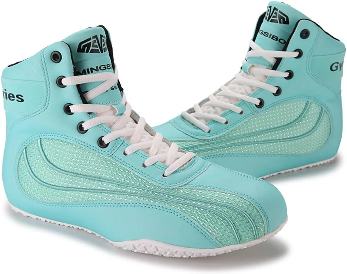 Youth Sports Boxing Shoes Breathable Men??s Wrestling Shoes Fitness Sanda Shoes Ankle Guard Squat Shoes Non-Slip Fighting Shoes High-top Training Competition Shoes for Men Bodybuilding Boots