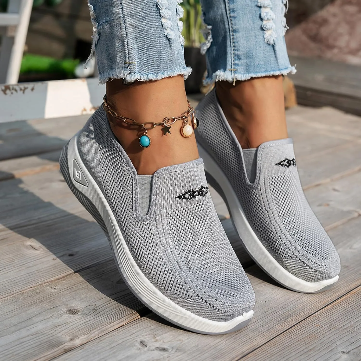 ZWRXW Women's Woven Orthopedic Shoes Diabetic Arch Support Slip On Walking Shoes Mesh Up Running Going Out Flat Sneaker Comfortable Lightweight Breathable Soft Shoe Healthy Footwear